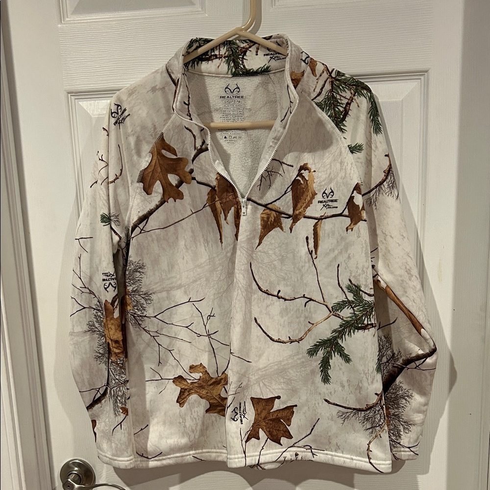 Realtree White and Brown Camo Quarter-zip